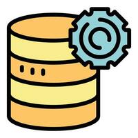 Gameplay data server icon vector flat