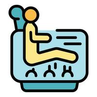 Leg spa therapy icon vector flat