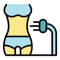 Back hydro massage icon vector flat