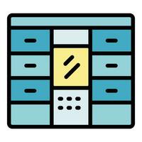 Parcel locker icon vector flat