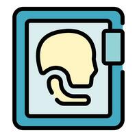 Xray image icon vector flat