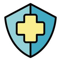 Clinic medical insurance icon vector flat