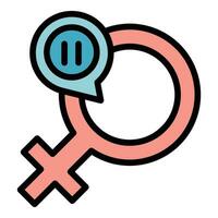 Hormone menopause icon vector flat