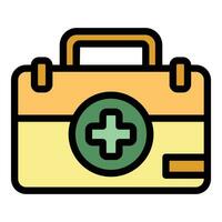 Bag medical help icon vector flat