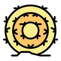 Circular tumbleweed icon vector flat