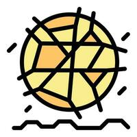 Desierto pelota icono vector plano