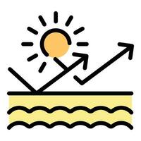 Sunscreen secure icon vector flat