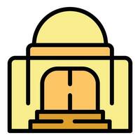 Muslim university icon vector flat