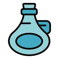 Collagen oil jug icon vector flat