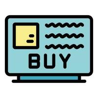 Buy order icon vector flat