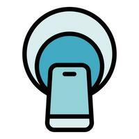 Top mri icon vector flat