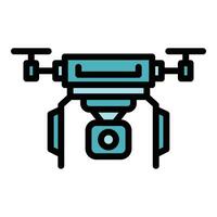 Flight drone icon vector flat