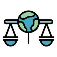 Global balance patent icon vector flat