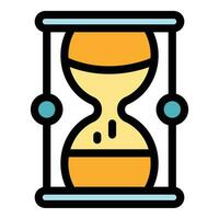 Old hourglass icon vector flat