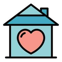 Lovely home icon vector flat