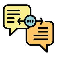 Chat call icon vector flat