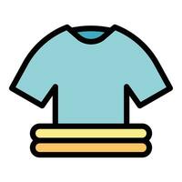 Cloth stack icon vector flat