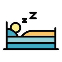 dormido hombre icono vector plano