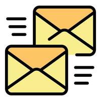 escucha En Vivo correo icono vector plano