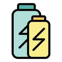 Battery icon vector flat