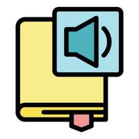 Sound digital book icon vector flat