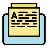 Digital book folder icon vector flat