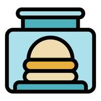 School lunchbox icon vector flat