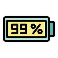 Phone battery icon vector flat