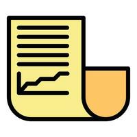 Benchmark page icon vector flat