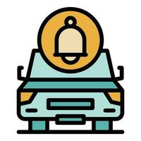 Car alarm service icon vector flat