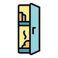 Dirty locker icon vector flat