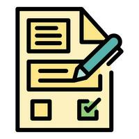 Writing form icon vector flat