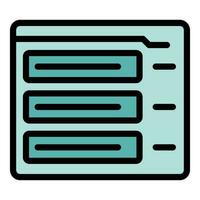 Online user form icon vector flat