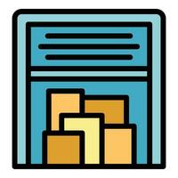 Warehouse online shop icon vector flat