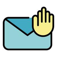 Mail bully icon vector flat