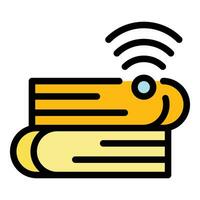 Wifi digital reading icon vector flat