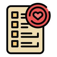 Personal wishlist icon vector flat