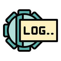 Log user icon vector flat