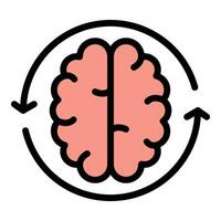 Brainstorming skill icon vector flat