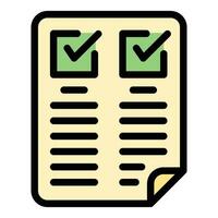 Approved user doc icon vector flat