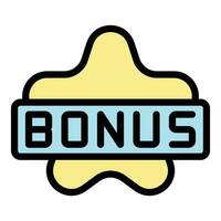 Bonus market star icon vector flat