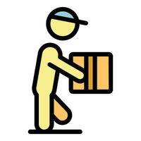 Delivery stuff icon vector flat