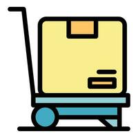 Card relocation box icon vector flat