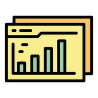 Web benchmark icon vector flat