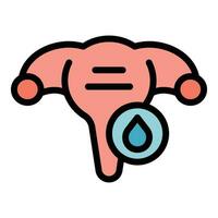 Female ovary icon vector flat