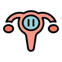 Menopause vagina icon vector flat