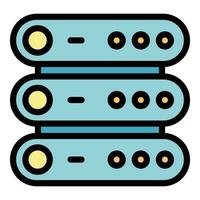 Server memory icon vector flat