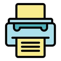 Home printer icon vector flat