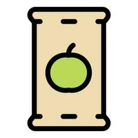 Apple snack pack icon vector flat