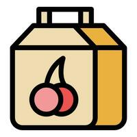 Fruit box icon vector flat